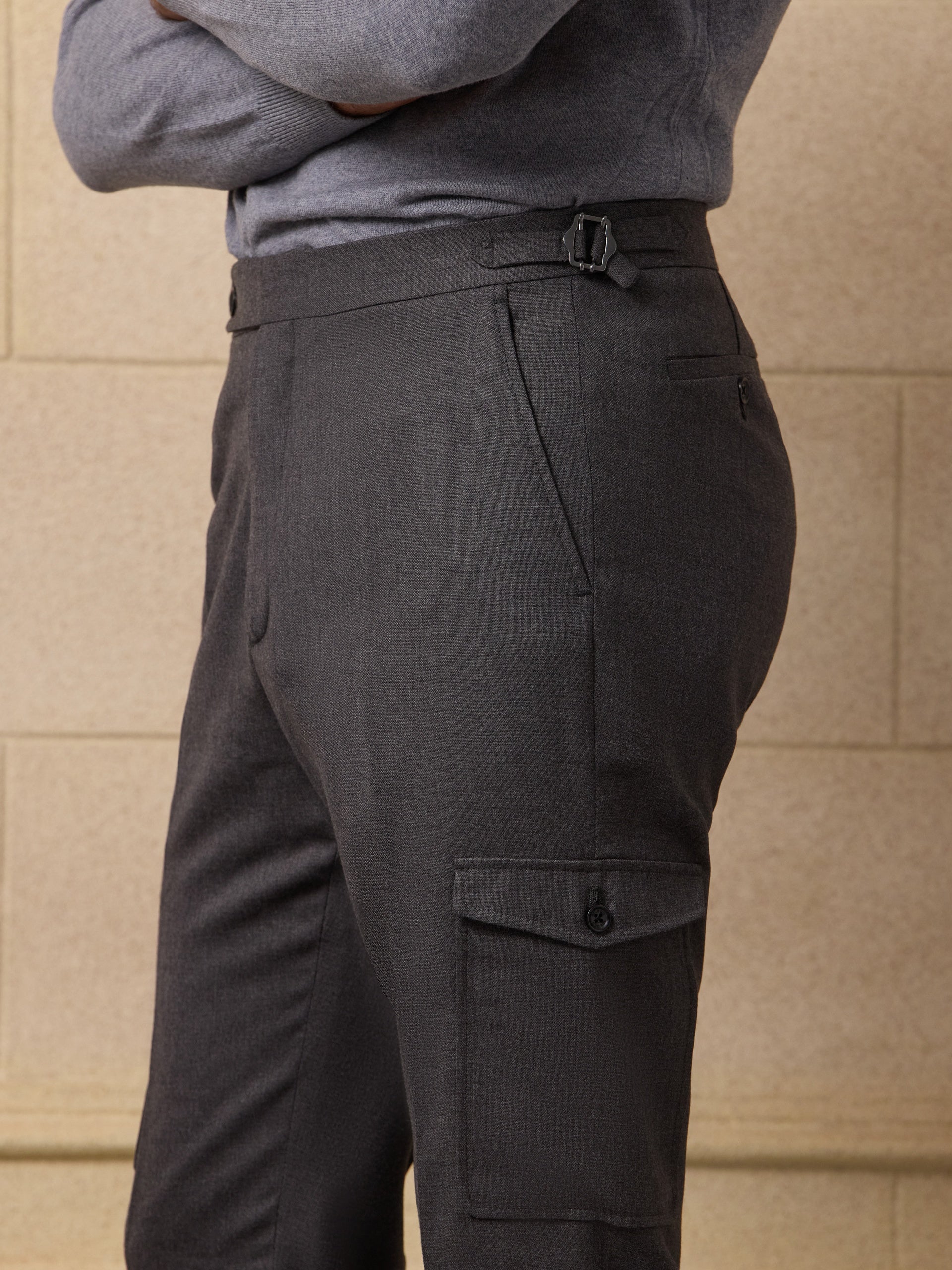 Pantalon cargo gris unique