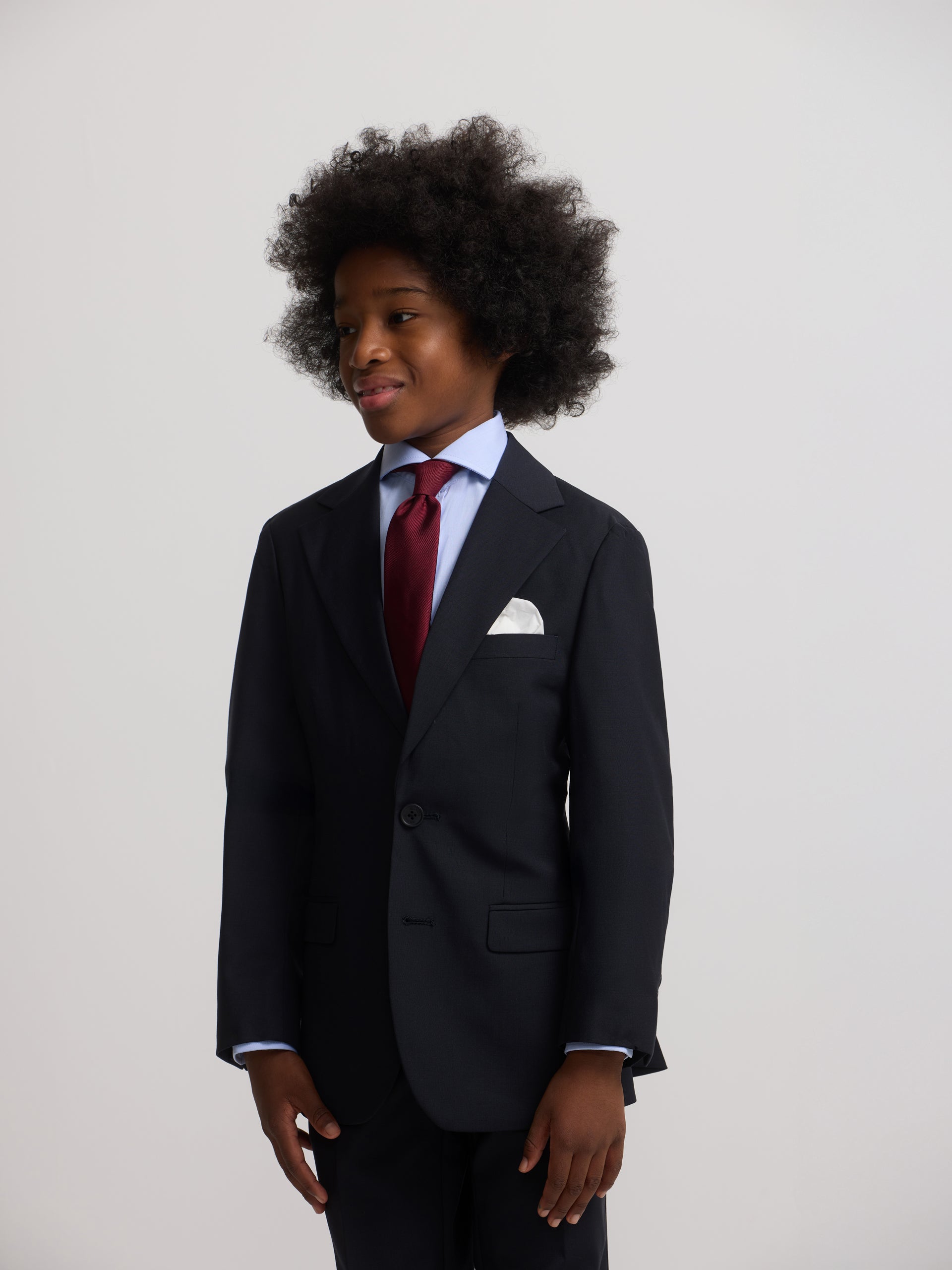 Blazer de fato para crianças azul-marinho