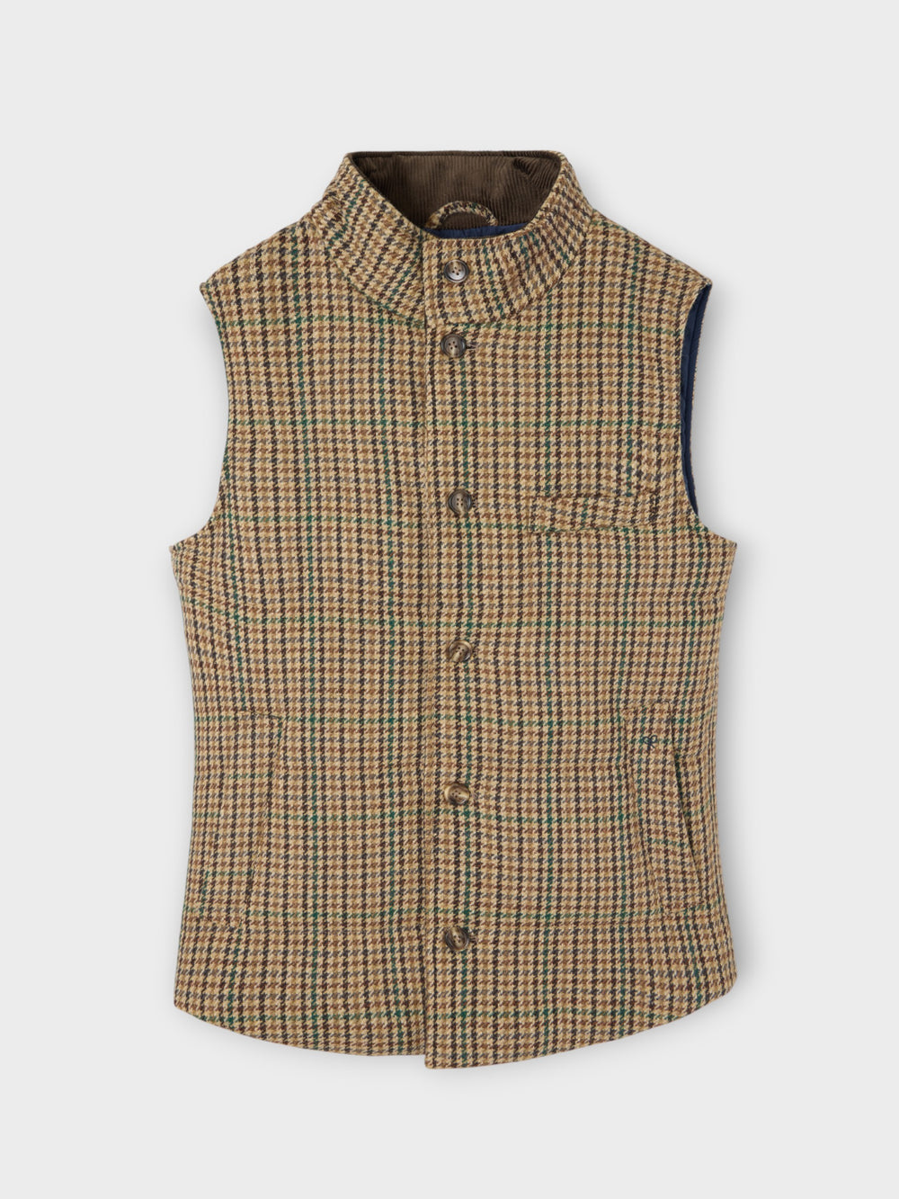 Brown houndstooth casual vest