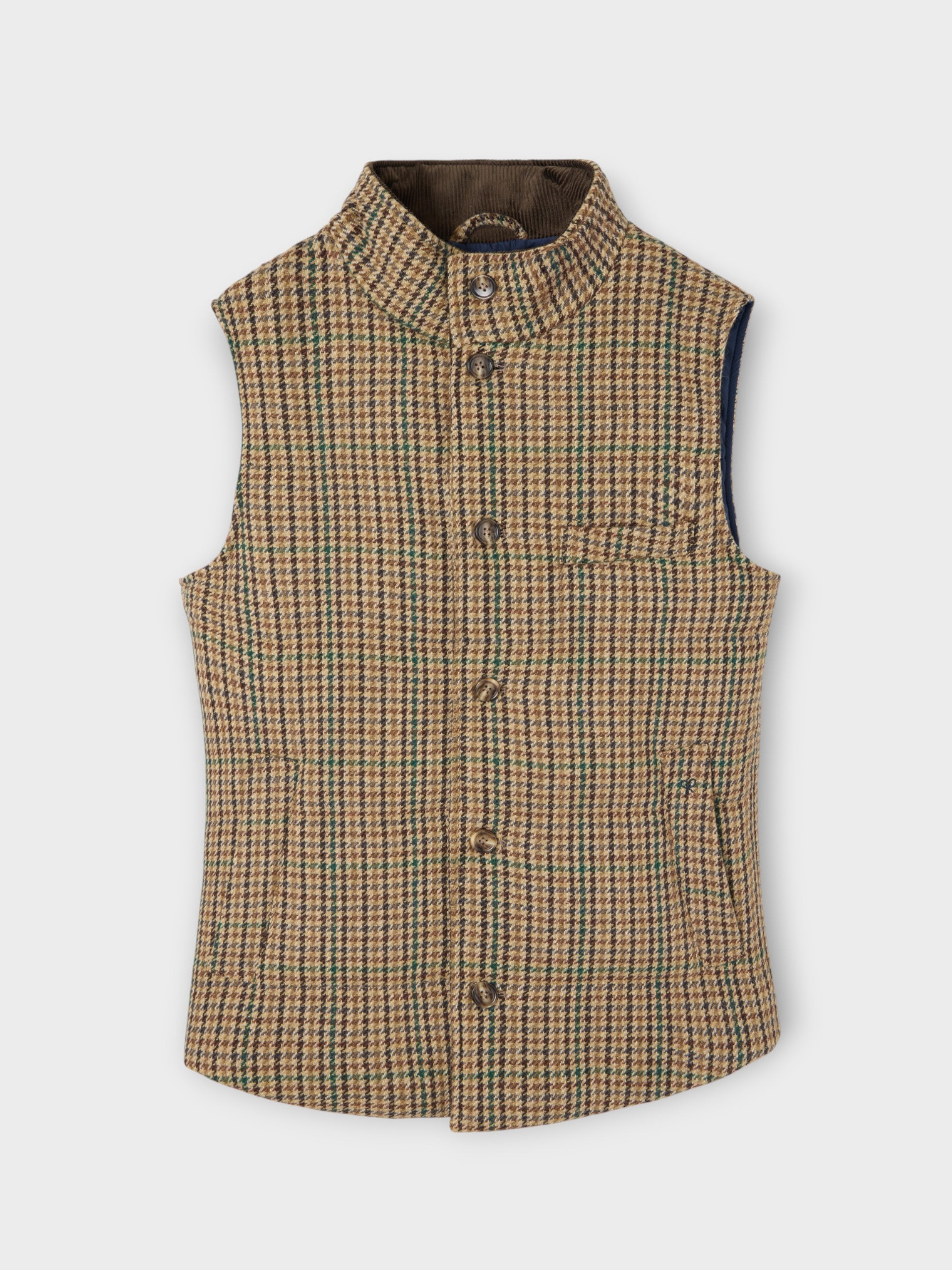 Brown houndstooth casual vest