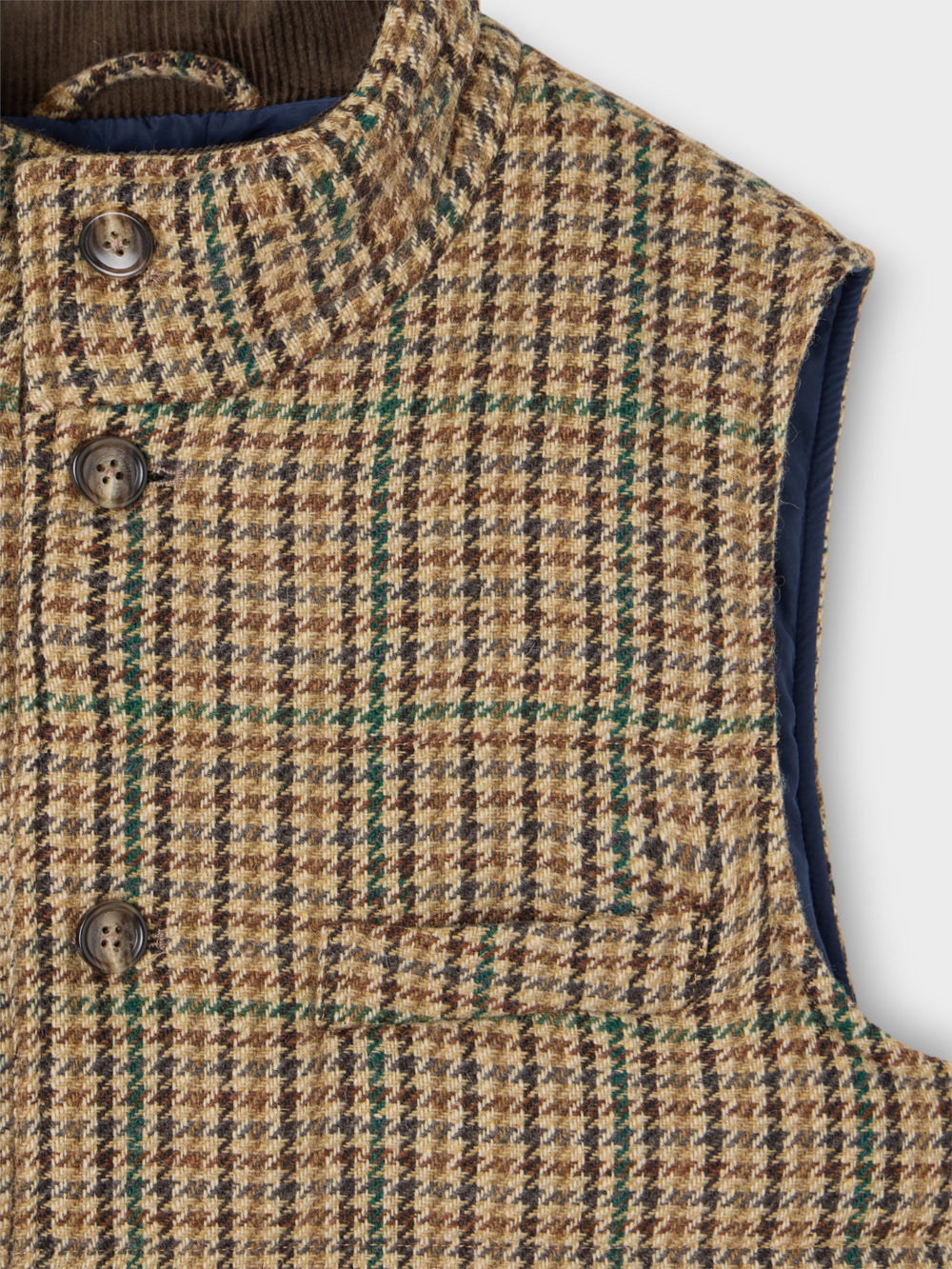 Brown houndstooth casual vest