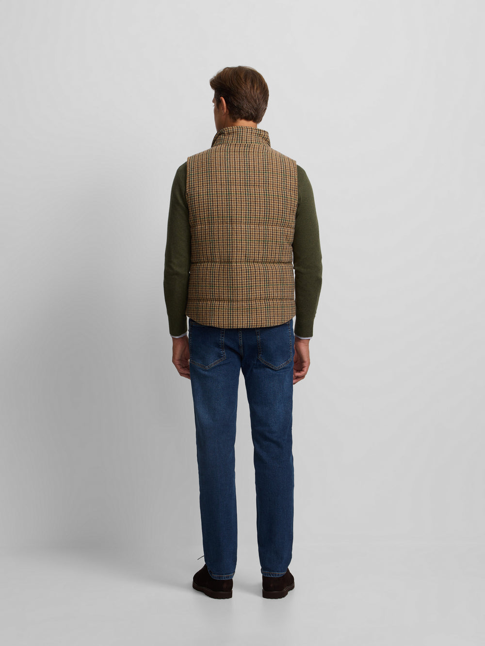 Brown houndstooth casual vest