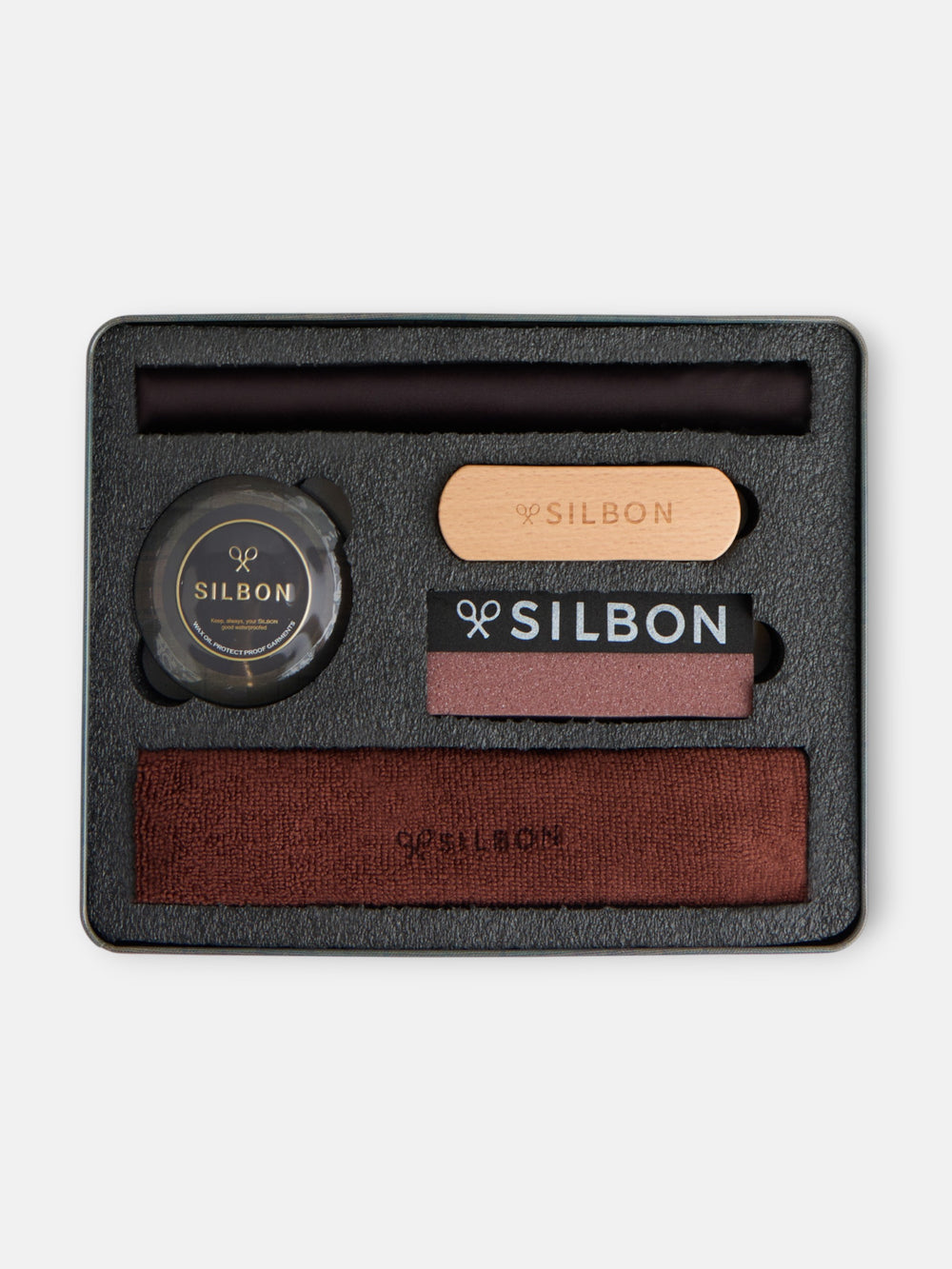 Kit limpieza parka larga encerada marron