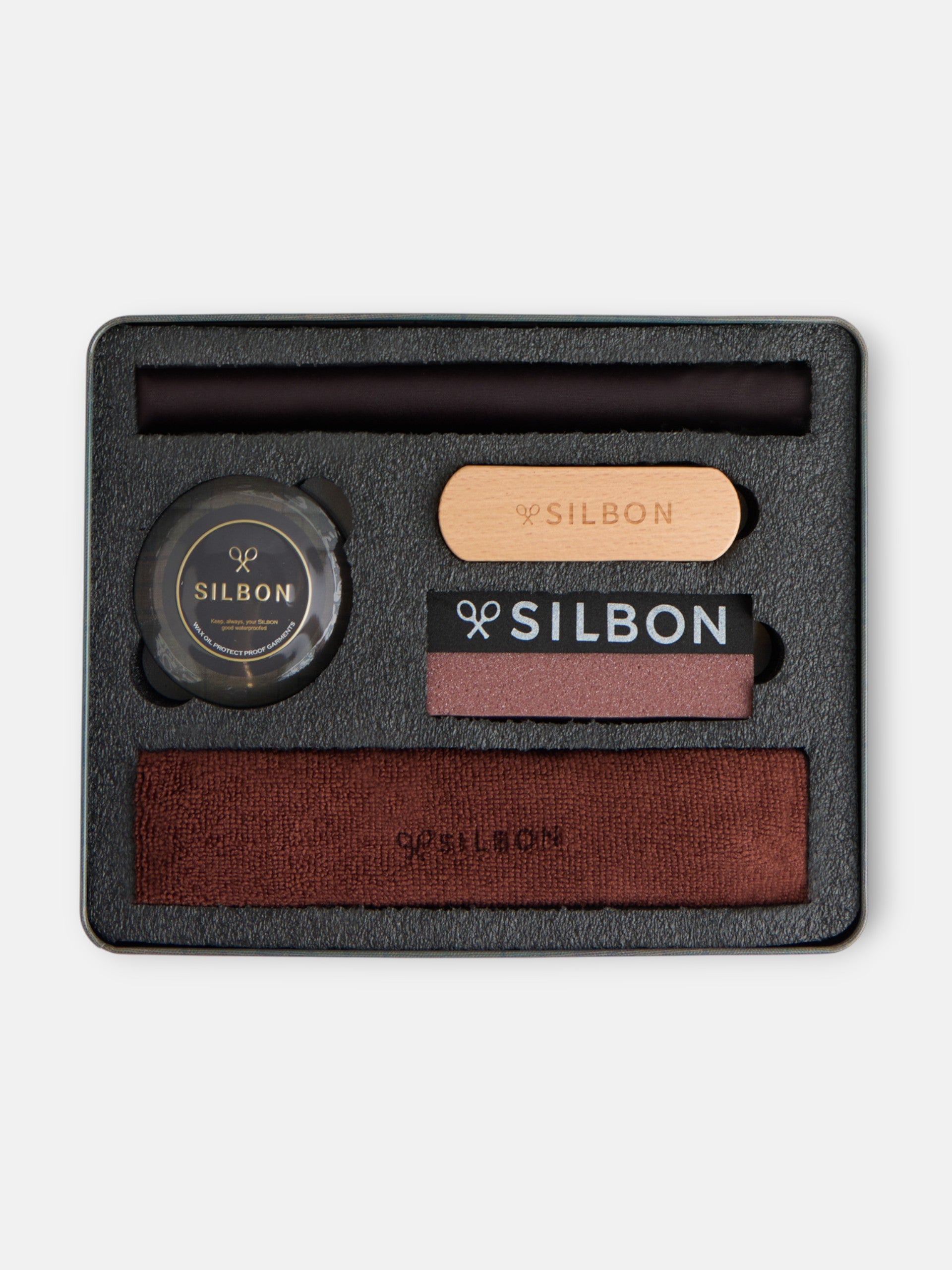 Kit limpieza parka larga encerada marron