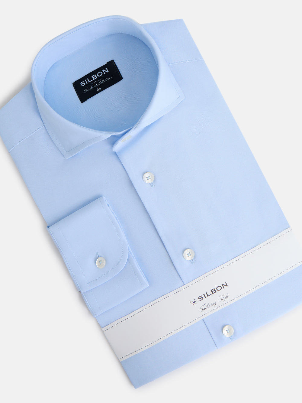 Camisa vestir lisa celeste