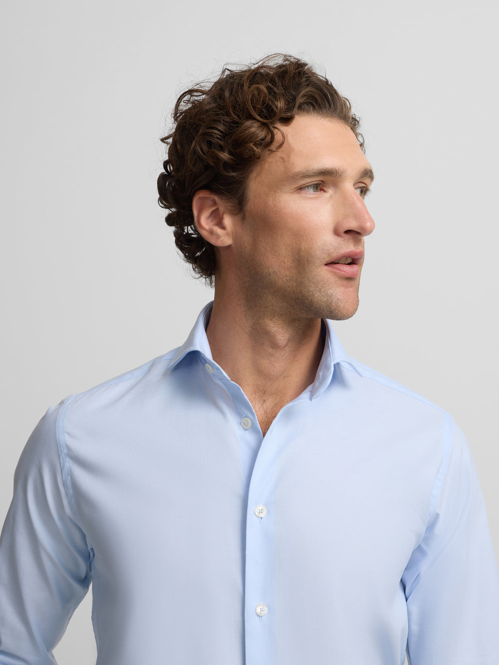 Camisa vestir lisa celeste