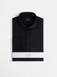 Chemise habillée noire unie