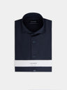 Navy blue plain dress shirt