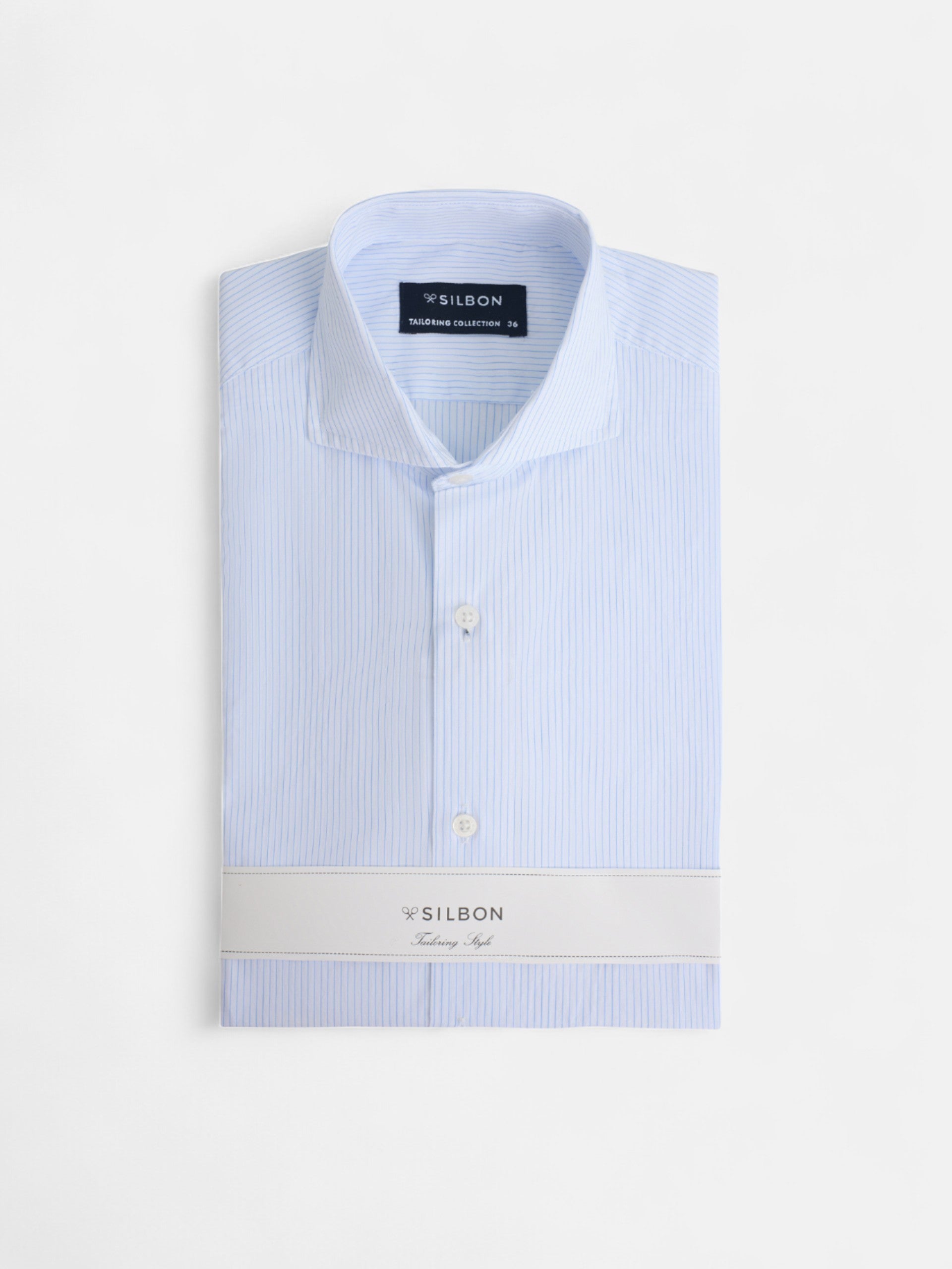 Light blue mid-stripe dress shirt