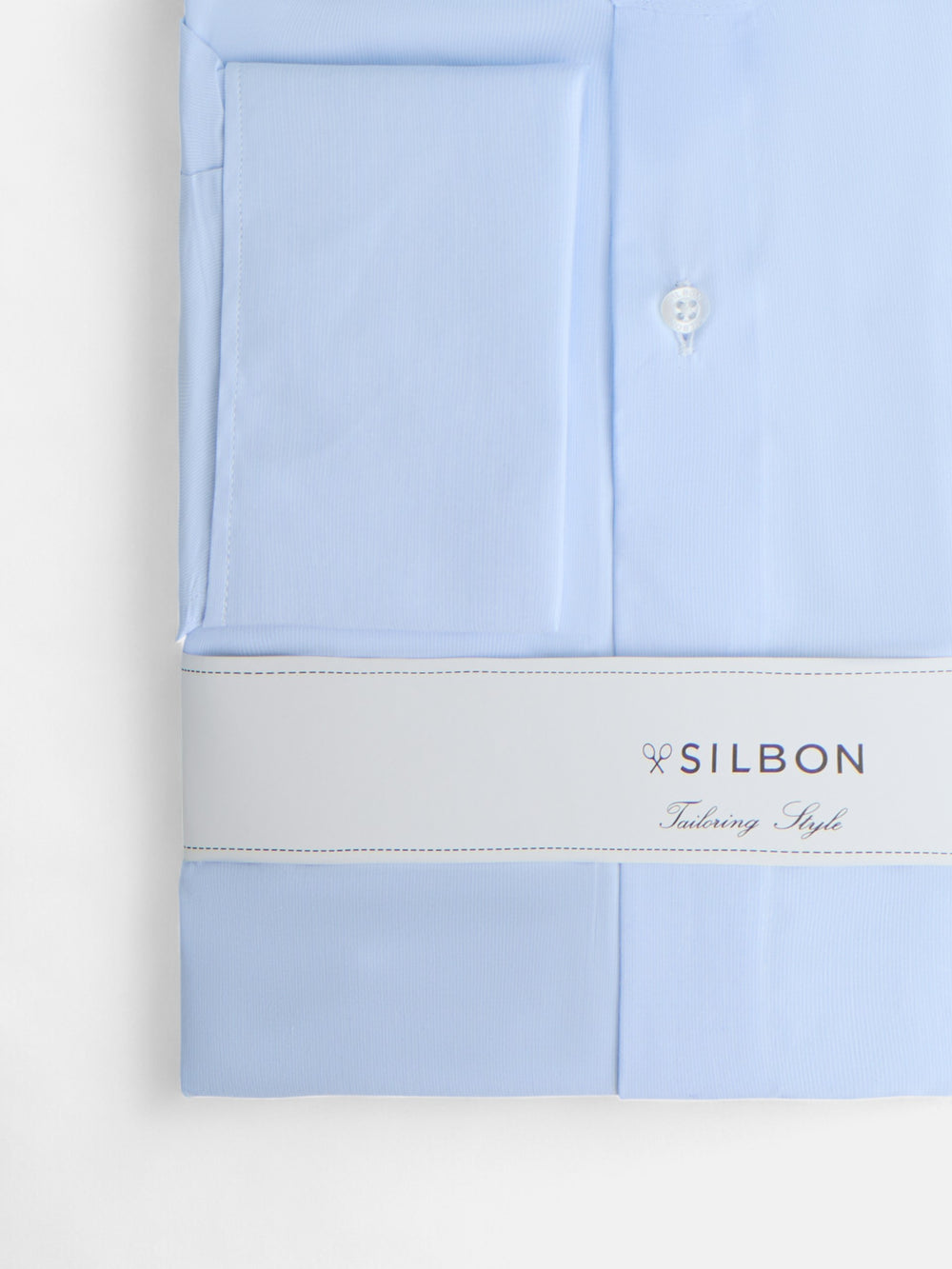 Camisa vestir cuello blanco mil rayas celeste