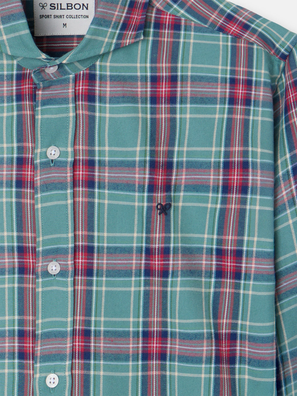 Light green tartan sport shirt