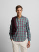 Light green tartan sport shirt