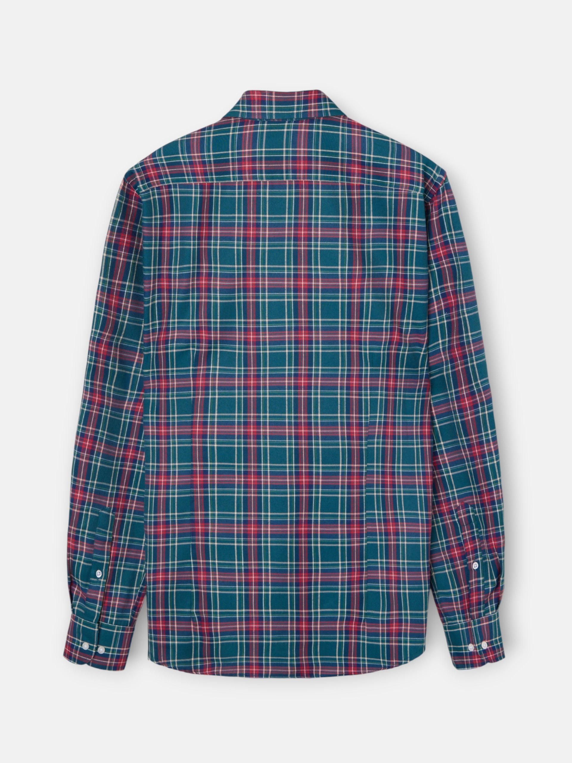 Dark green tartan sport shirt
