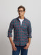 Dark green tartan sport shirt