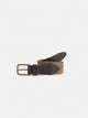 Medium beige canvas leather belt