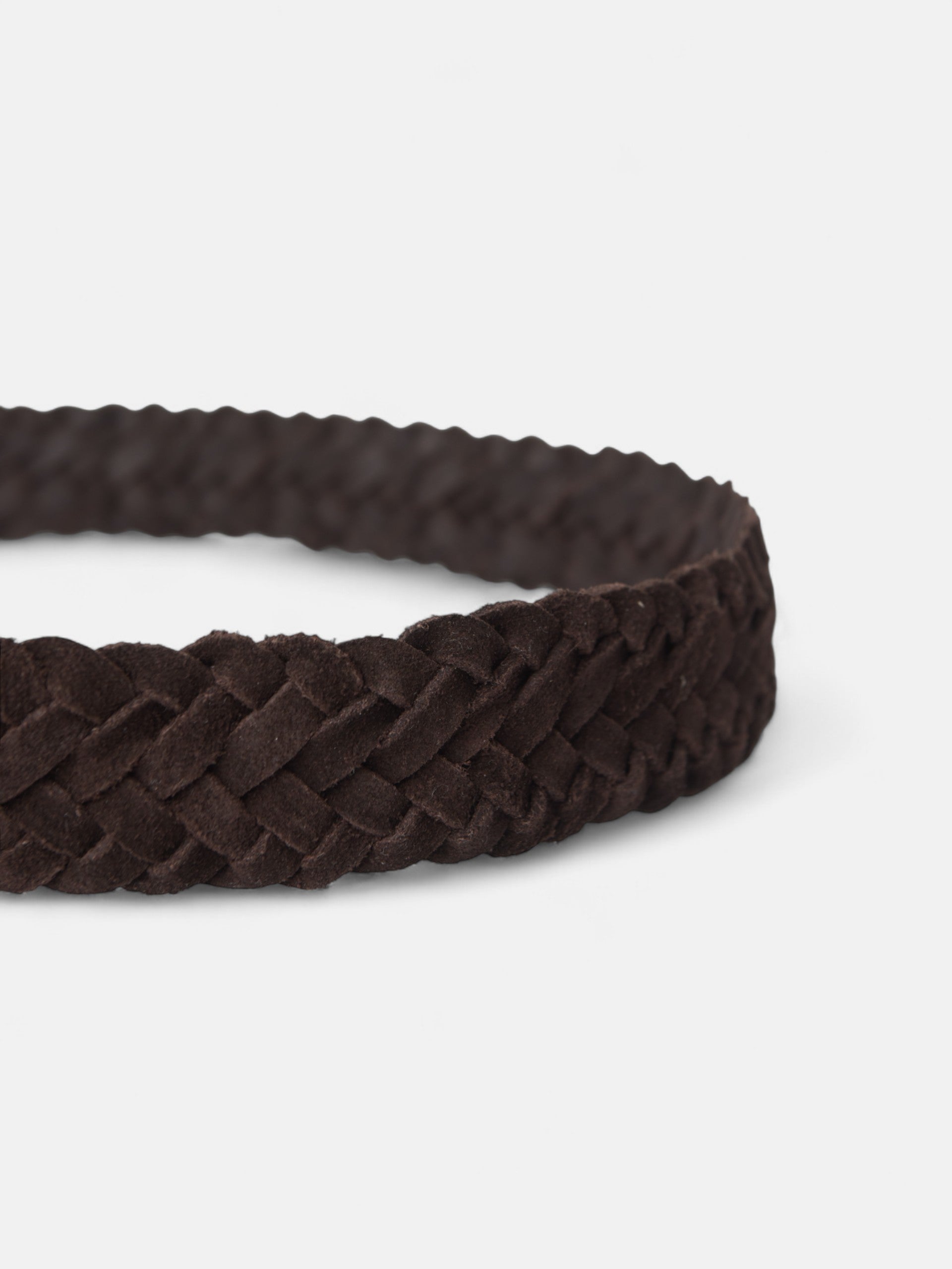 Cinturon trenzado piel ante