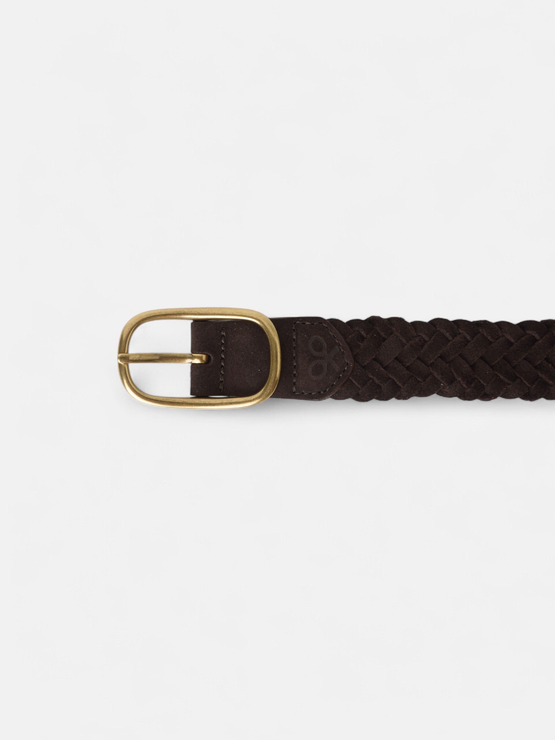 Cinturon trenzado piel ante