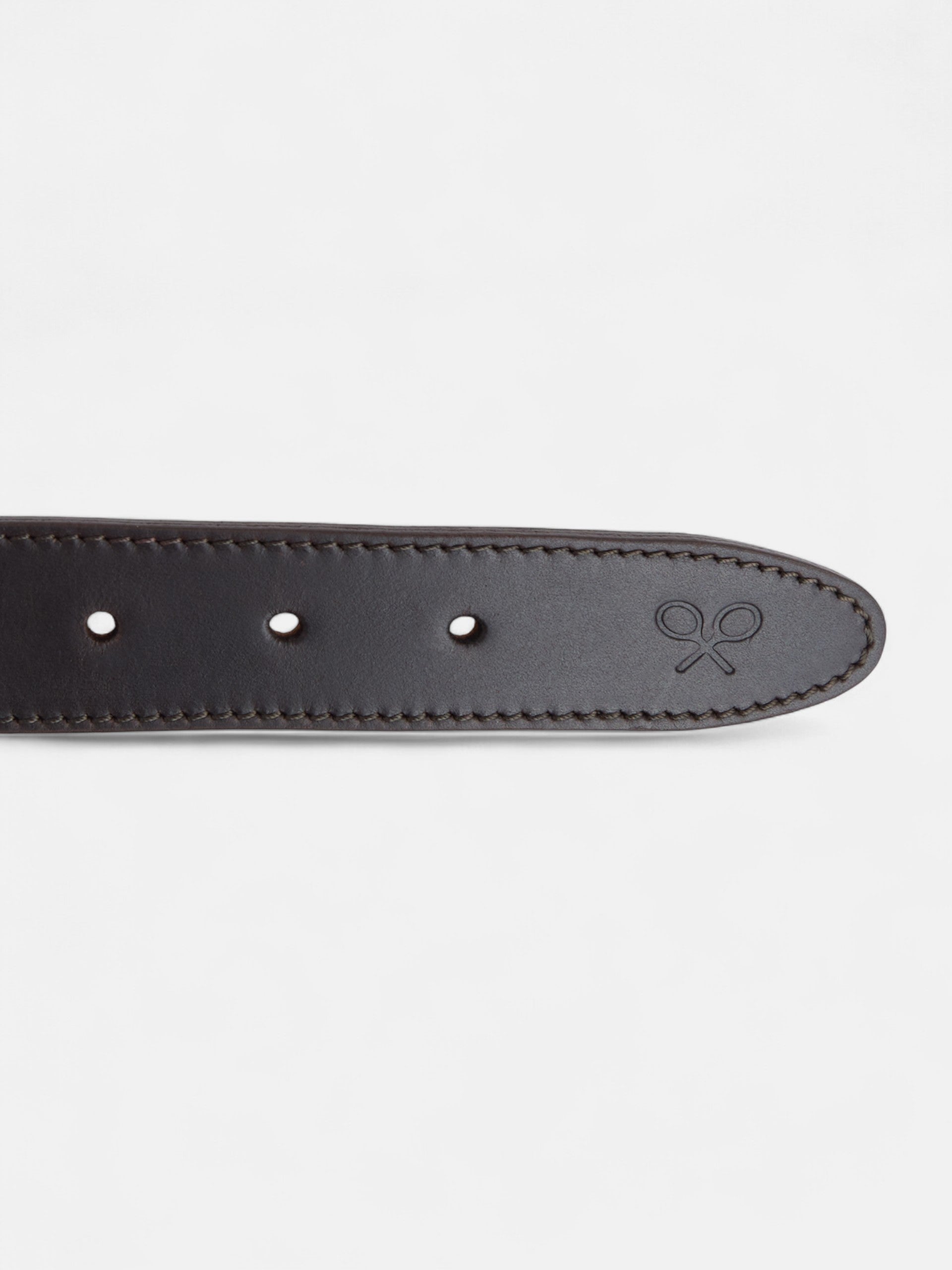 Cinto de pele entrançado em azul