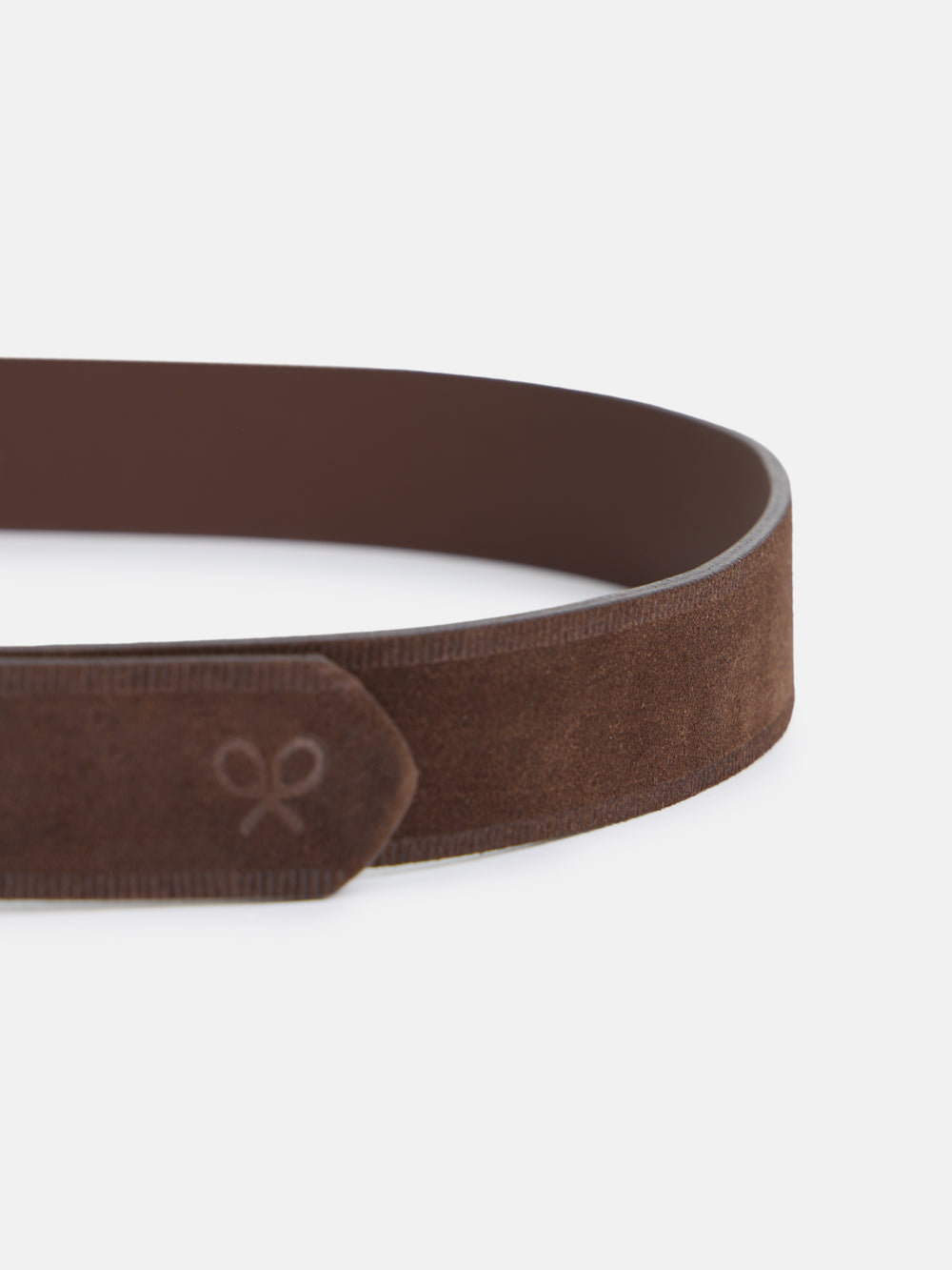 Cinto de pele camurça riscada