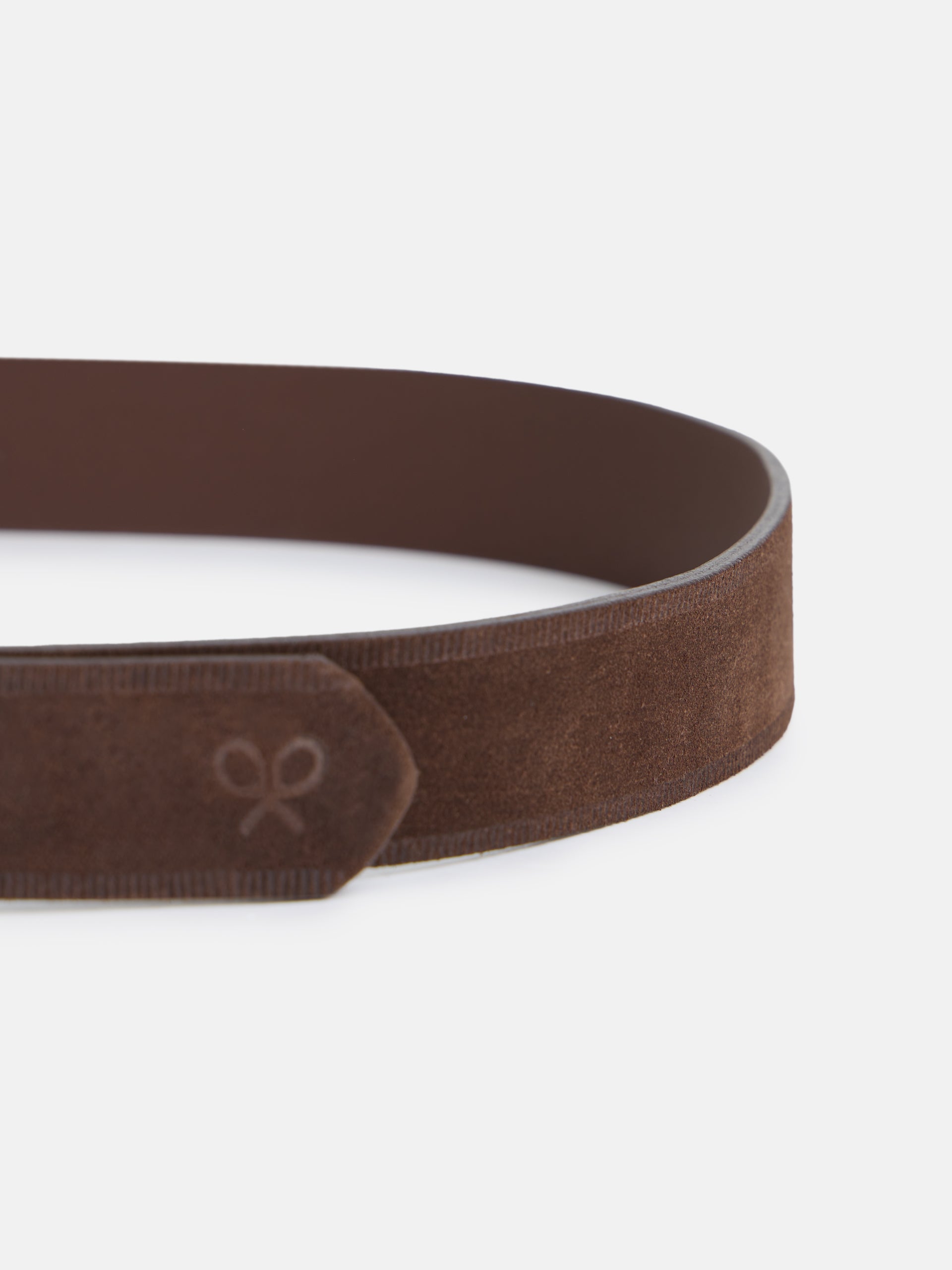 Cinturon piel ante rayado