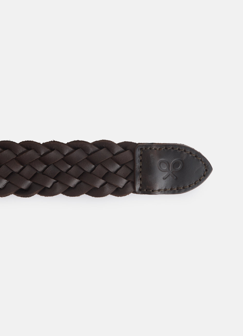 Braided leather kids belt