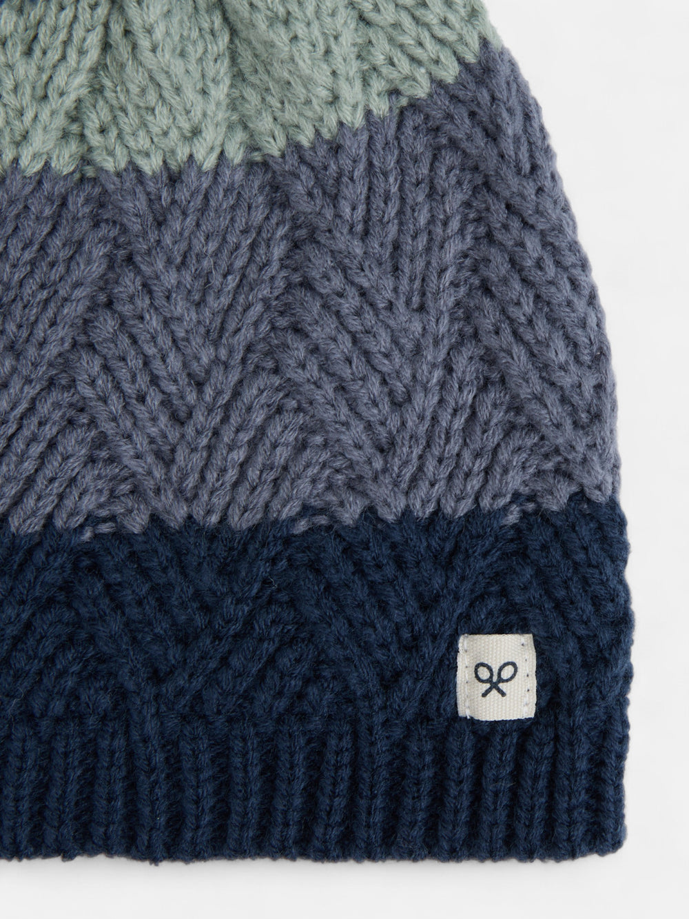 Kids' knitted hat with colorful pompoms