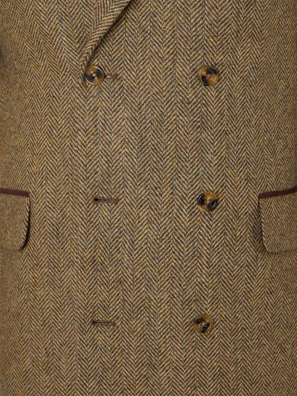 Abrigo cruzado espiga beige