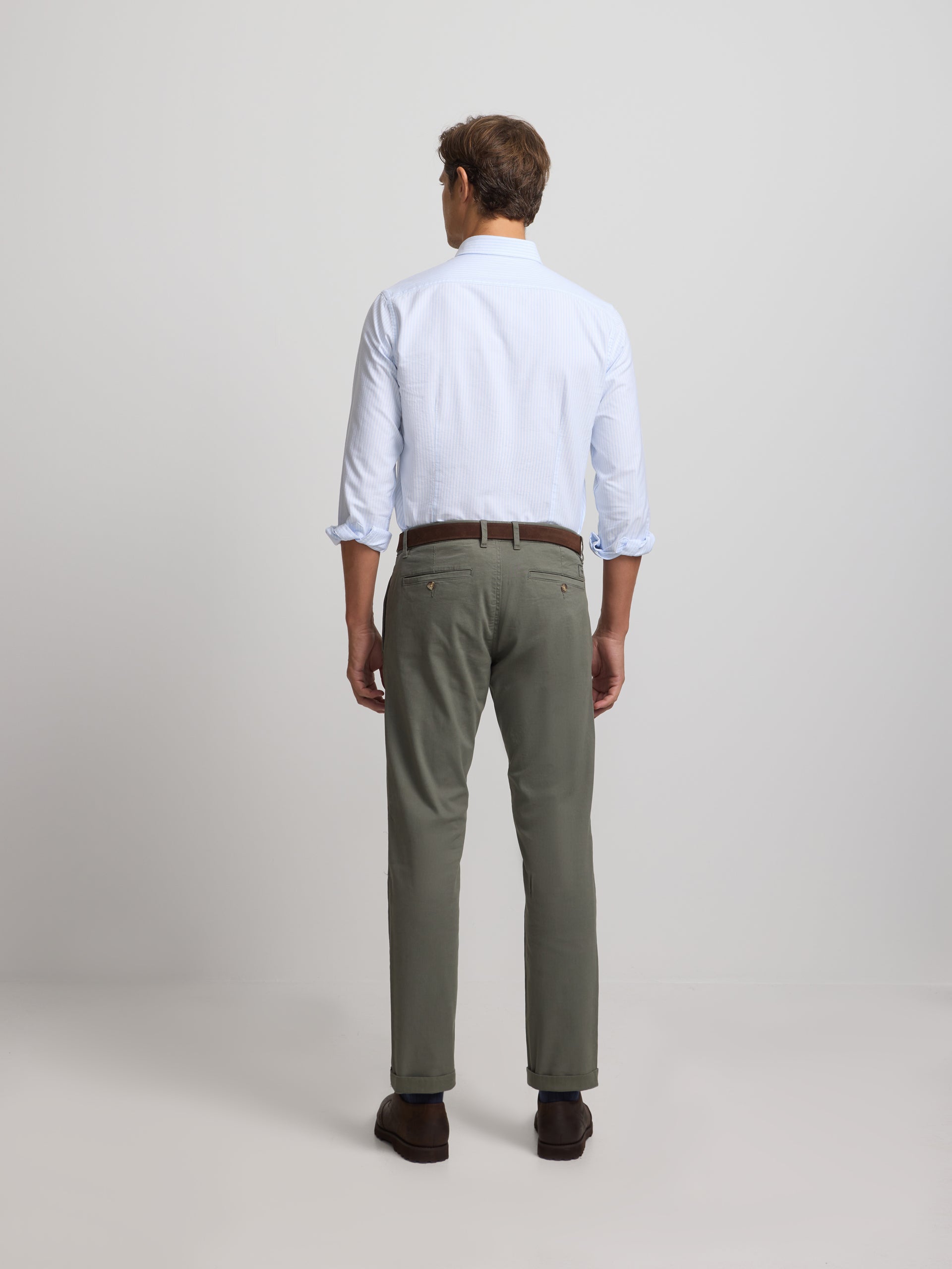 Pantalon chino décontracté vert foncé