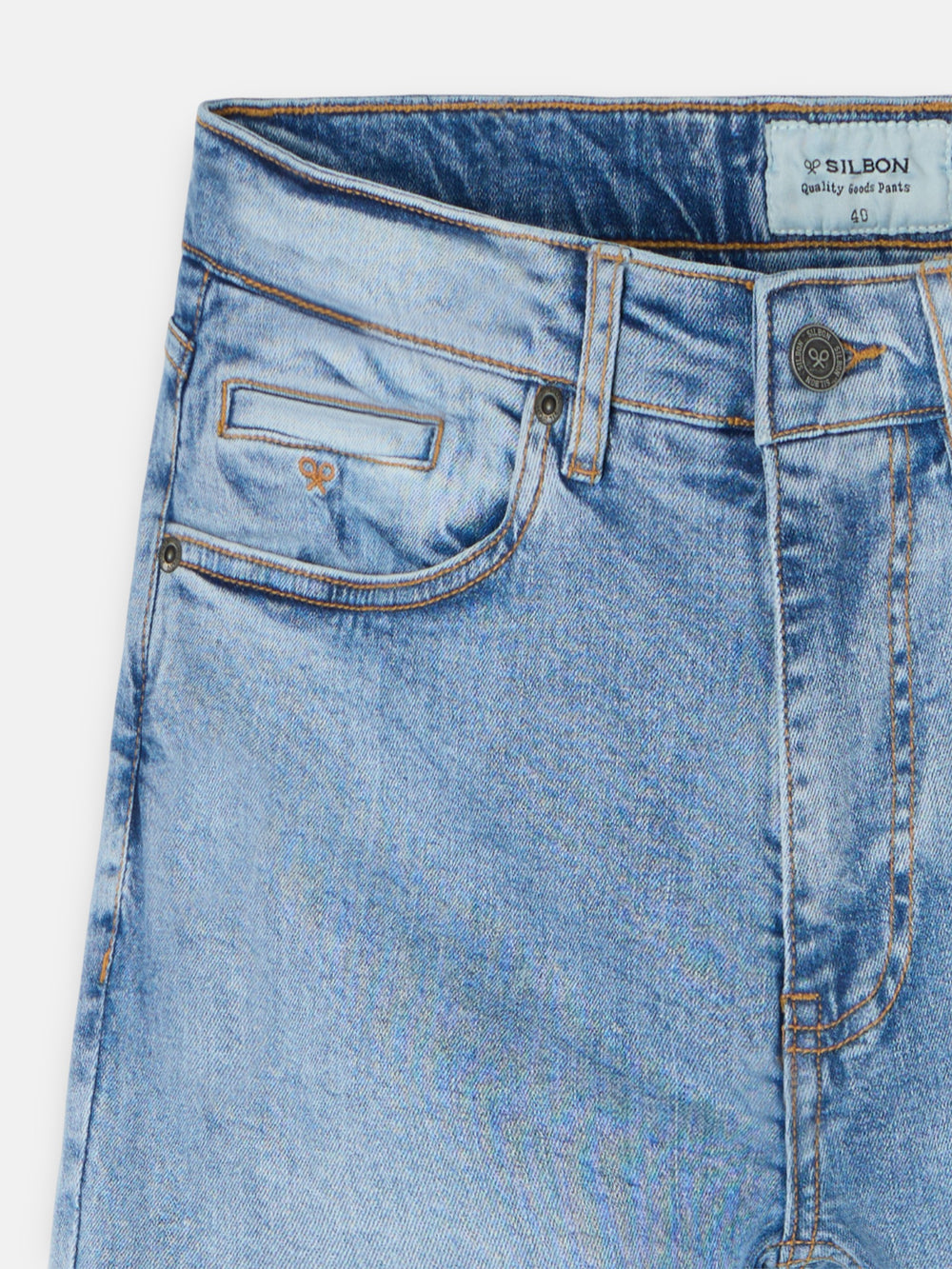 Calças desportivas de ganga azul