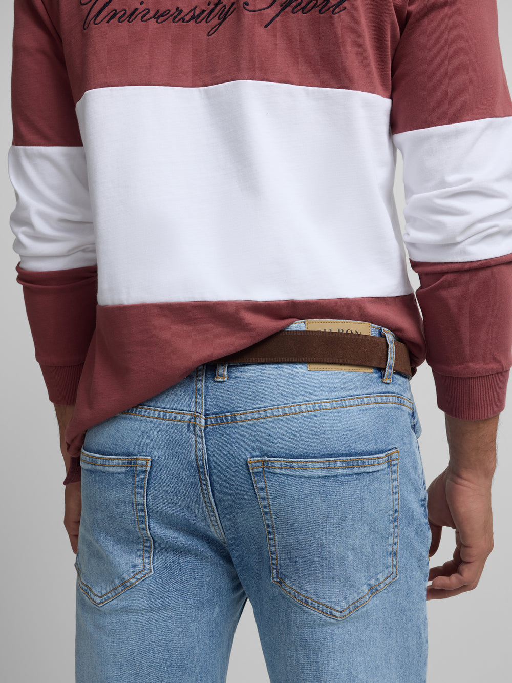 Calças desportivas de ganga azul