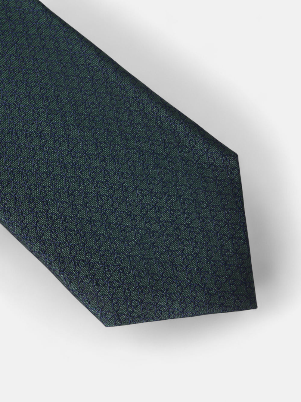 Gravata com padrão multiraquetes verde