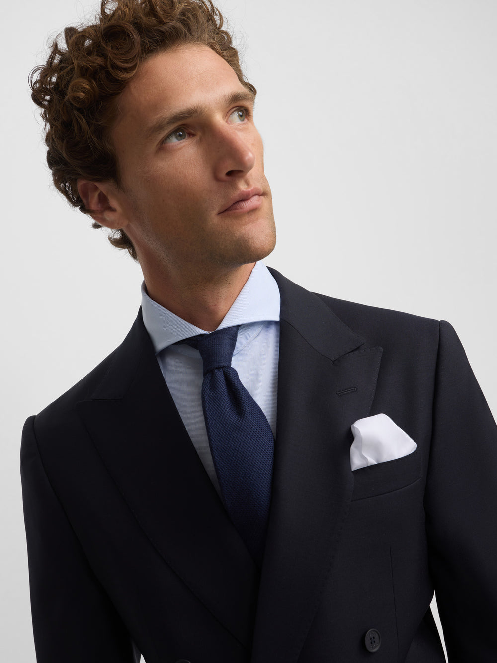 Americana traje cruzado stretch navy