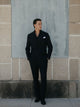 Pantalon traje cruzado stretch navy