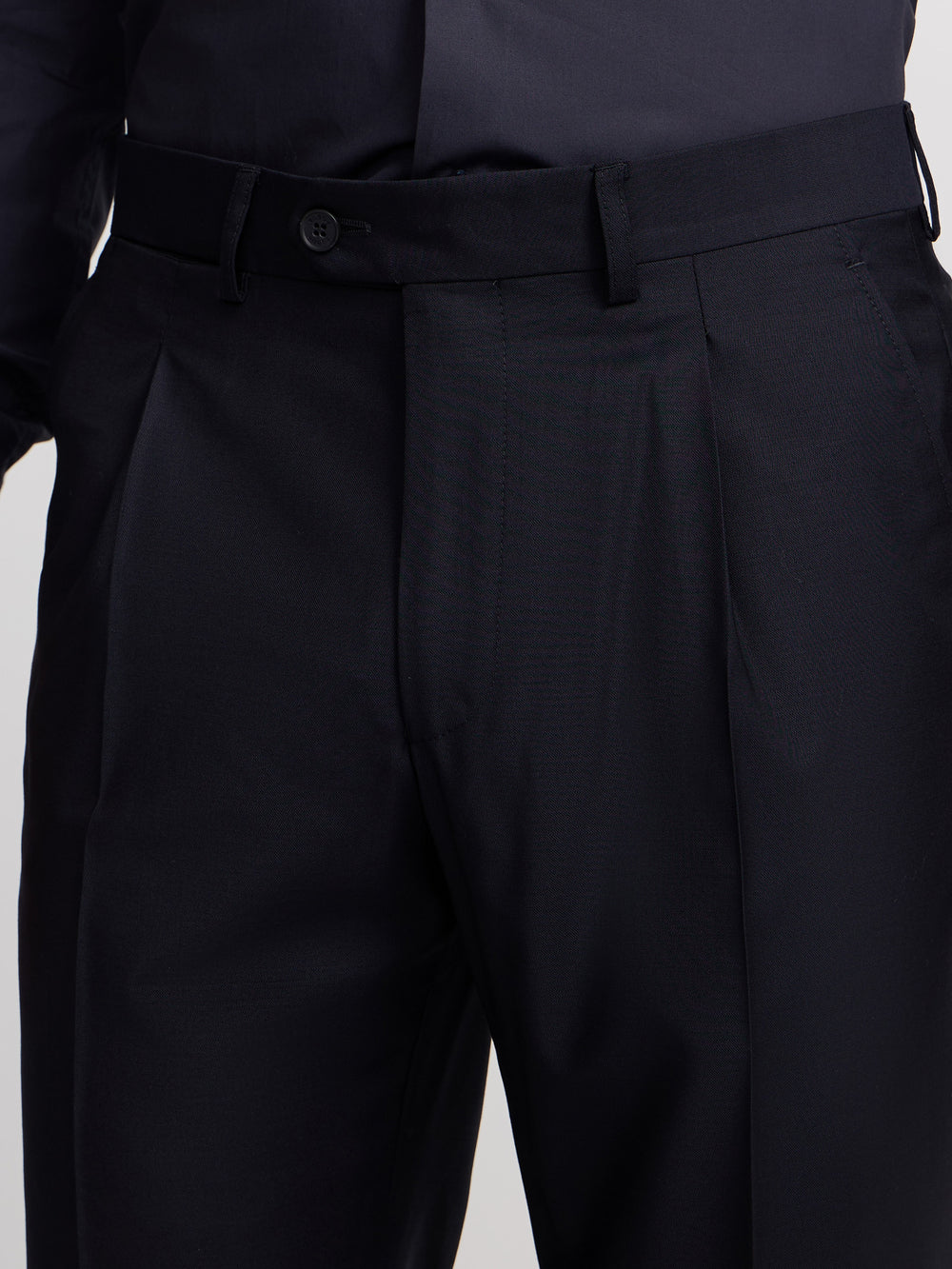 Pantalon traje cruzado stretch navy