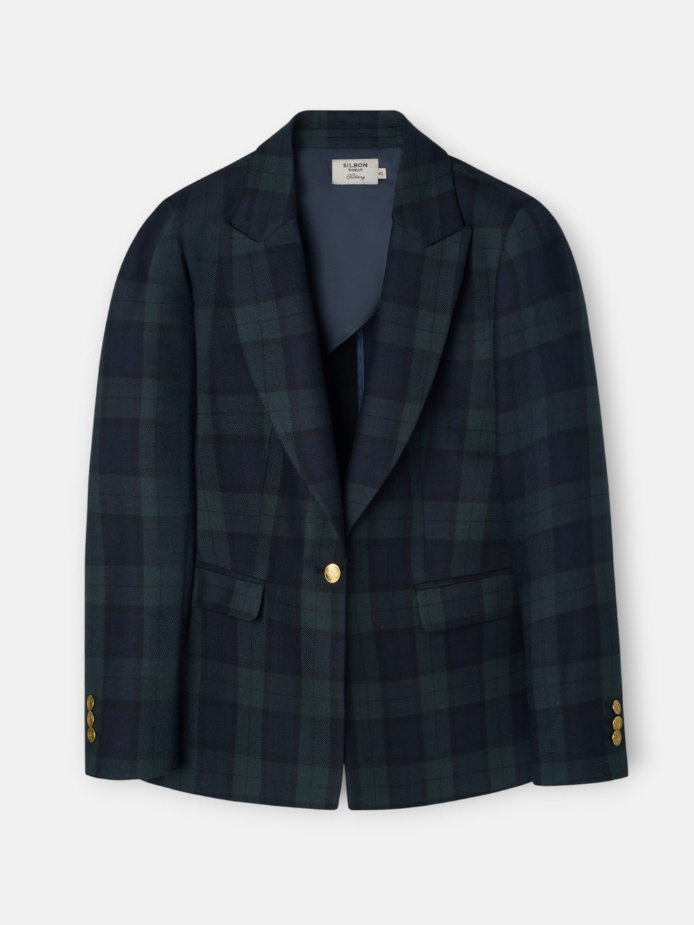 Blazer de xadrez clássico verde