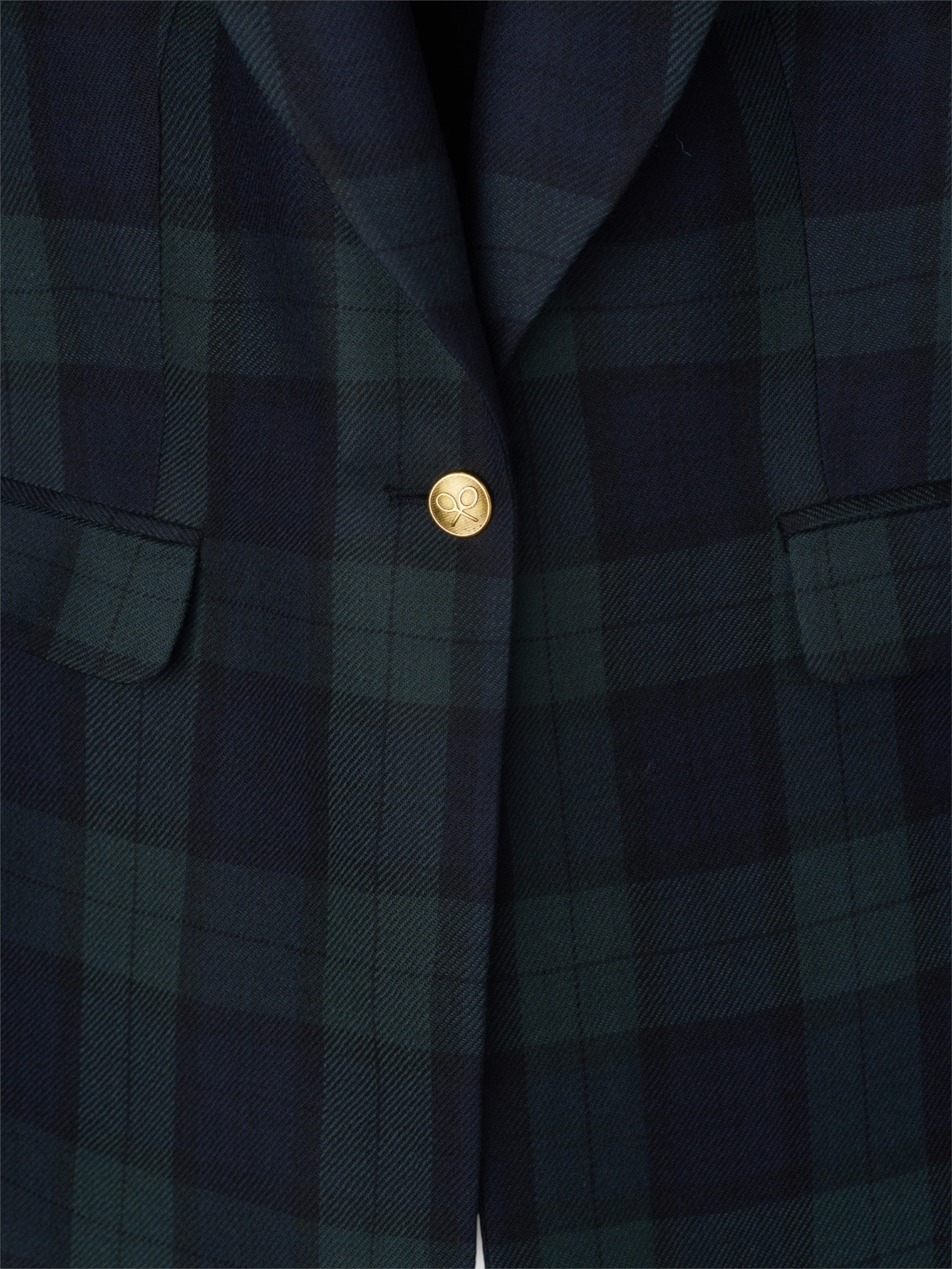 Classic green plaid blazer