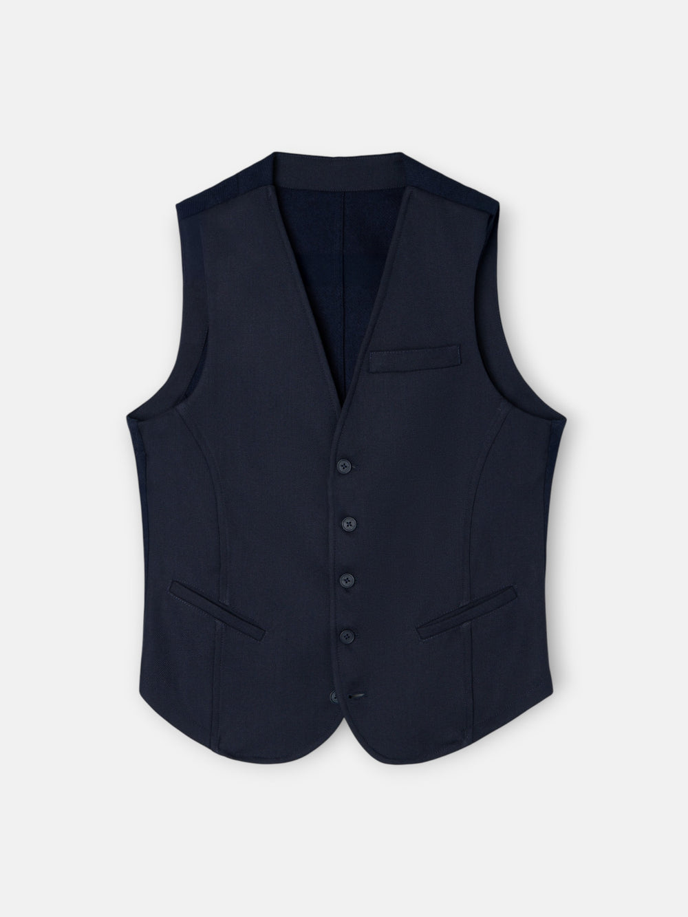 Chaleco recto azul marino