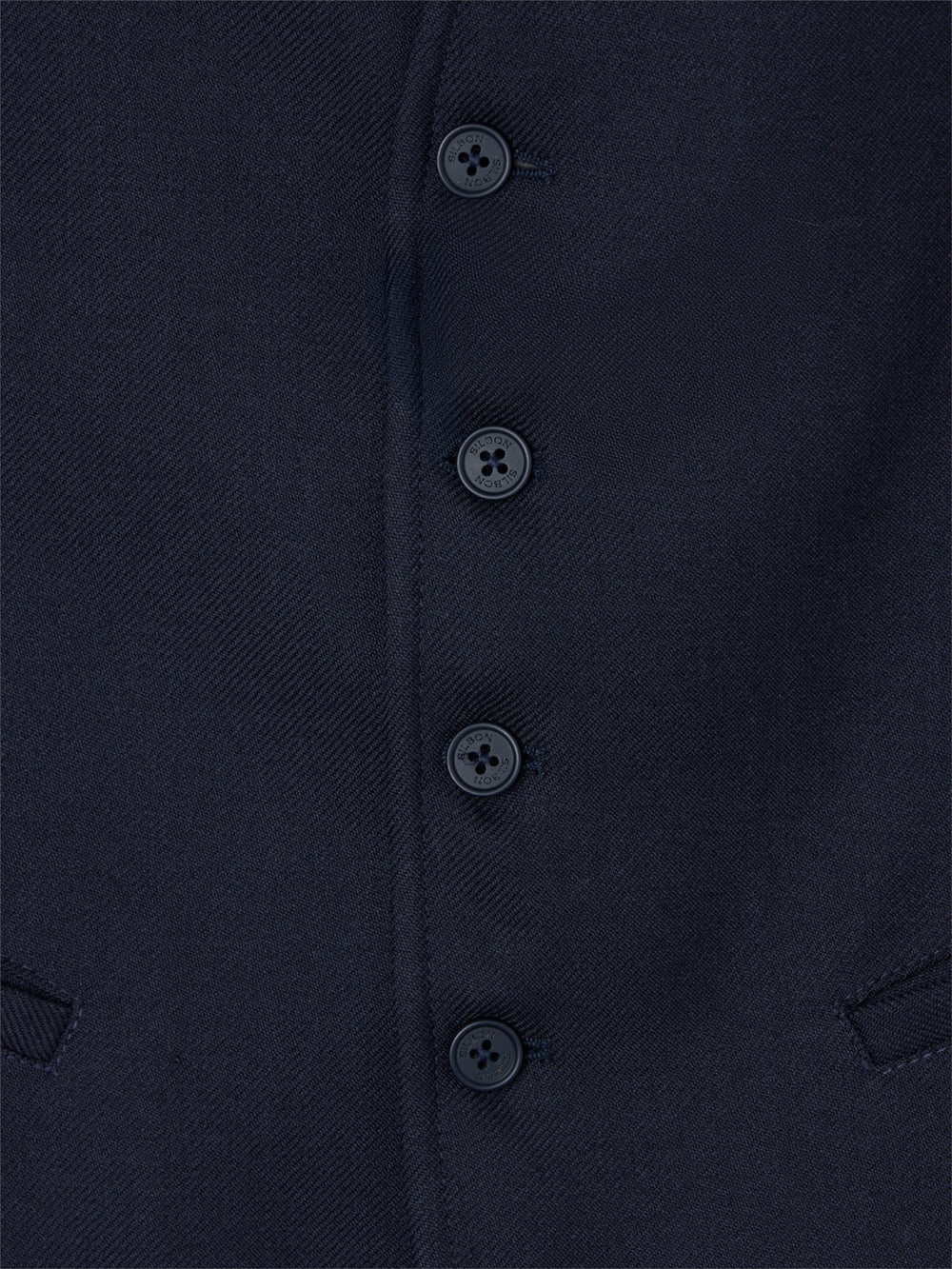 Chaleco recto azul marino