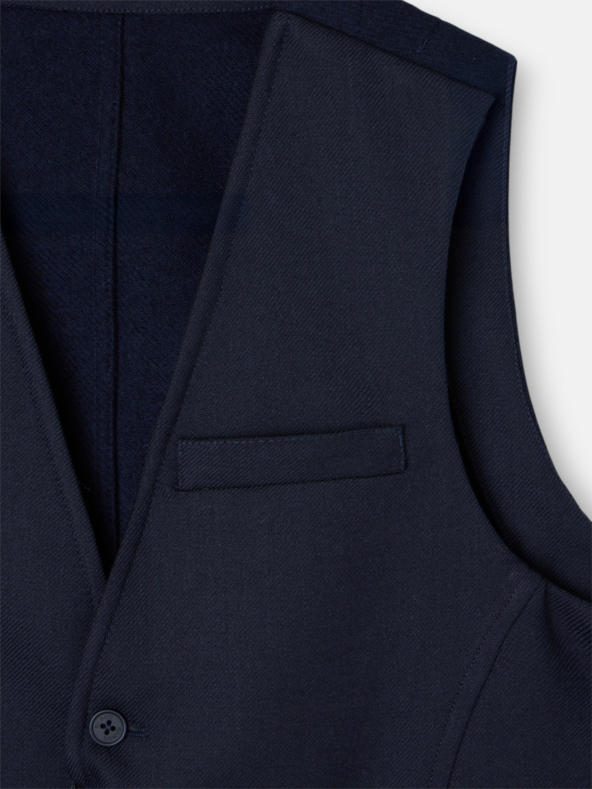 Chaleco recto azul marino