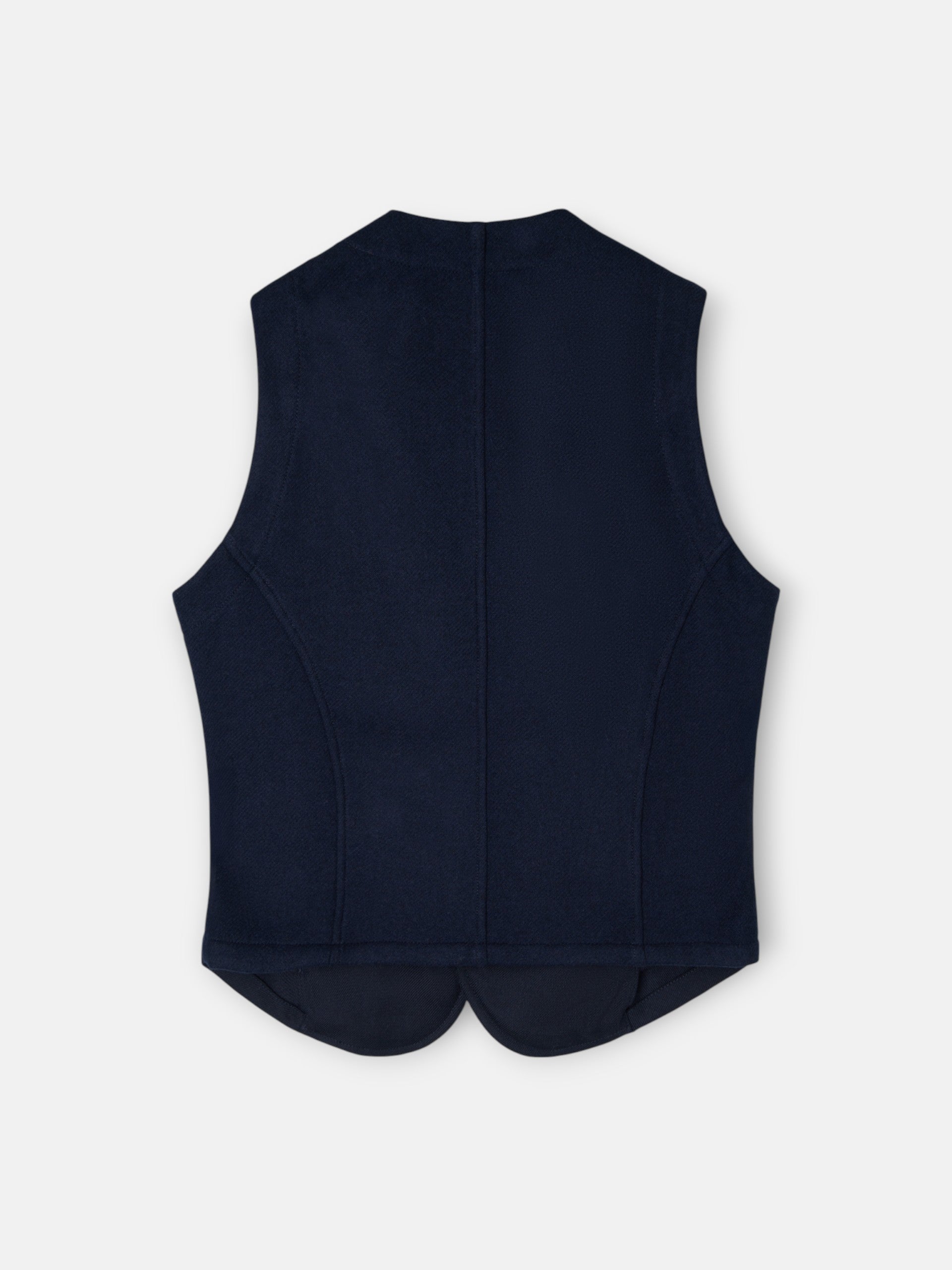 Chaleco recto azul marino