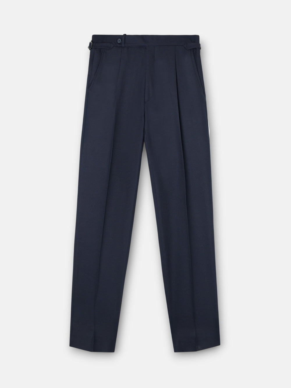 Pantalon plissé bleu marine unique