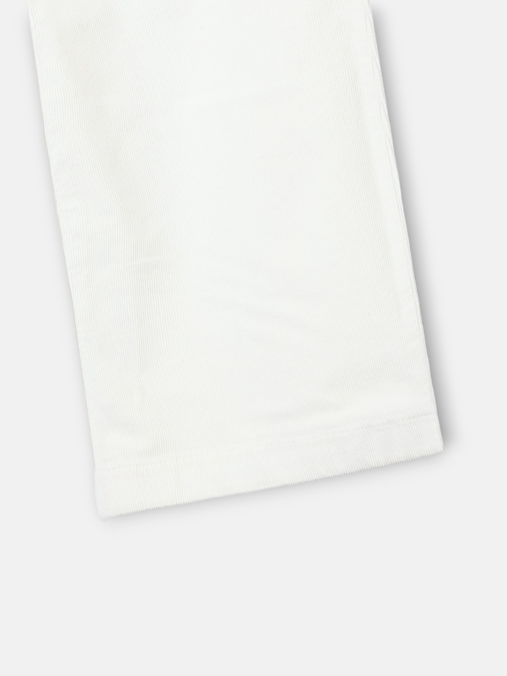 Calças de mulher de perna larga em bombazina cru