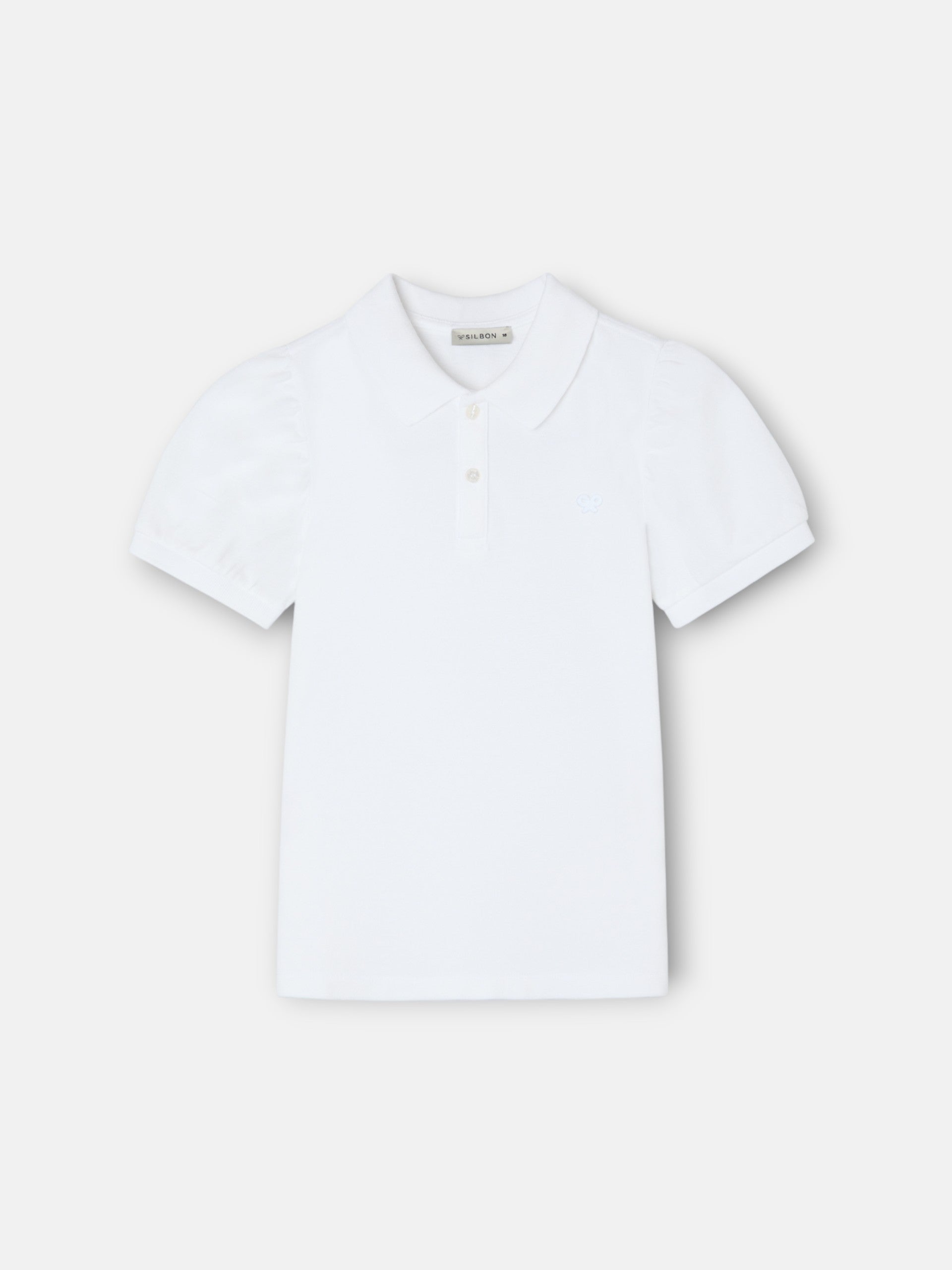 Polo clássico branco para menina