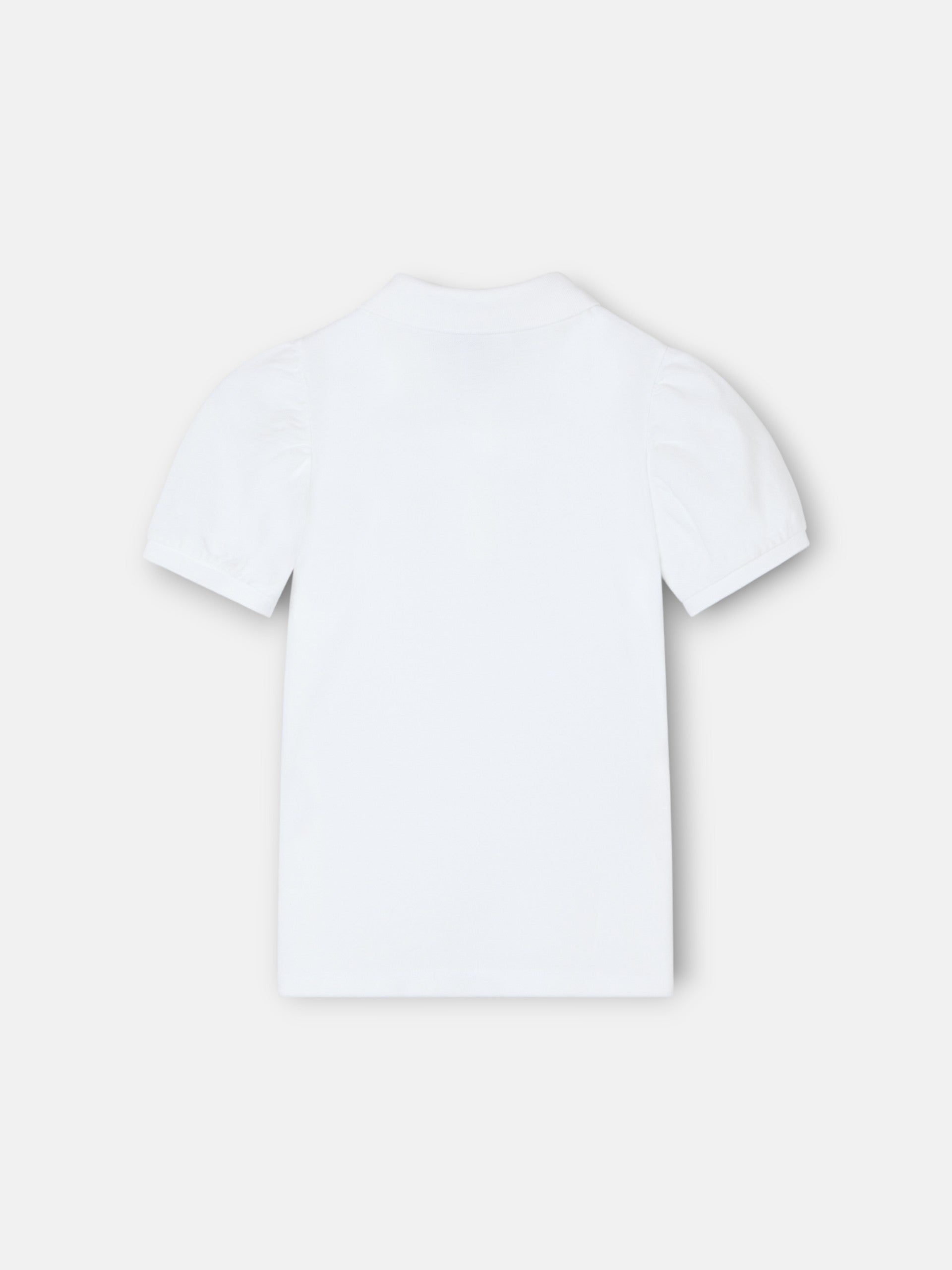 Polo clássico branco para menina