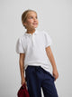 Polo clássico branco para menina