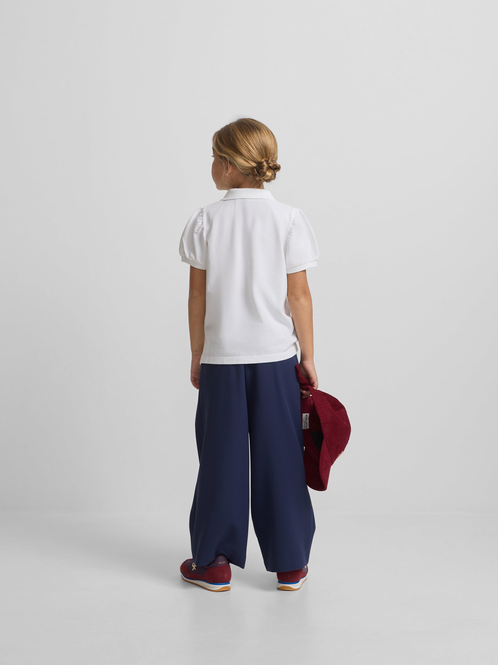 Polo clássico branco para menina