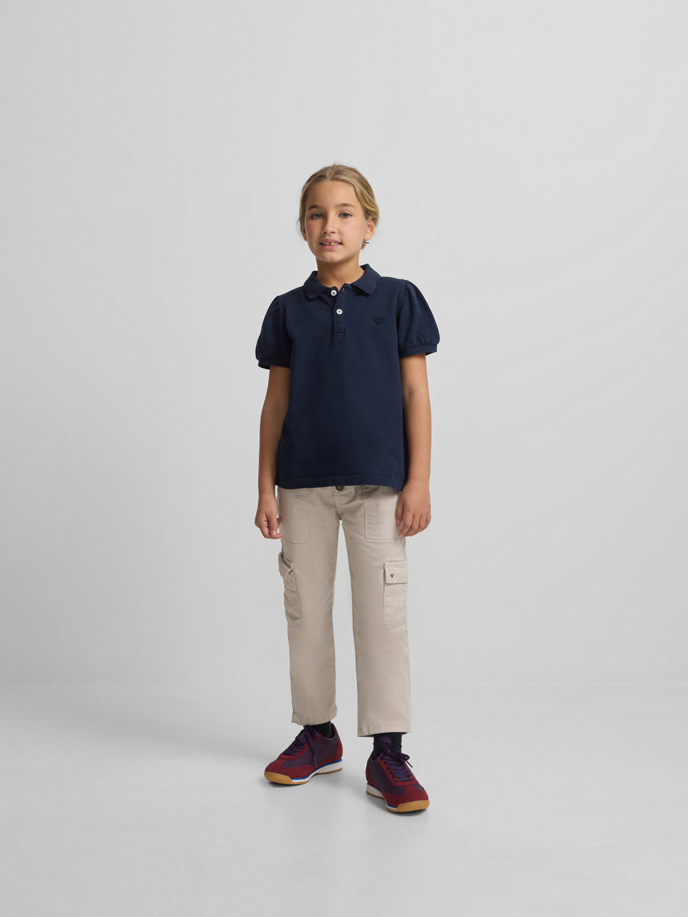 Polo girl clasico azul marino