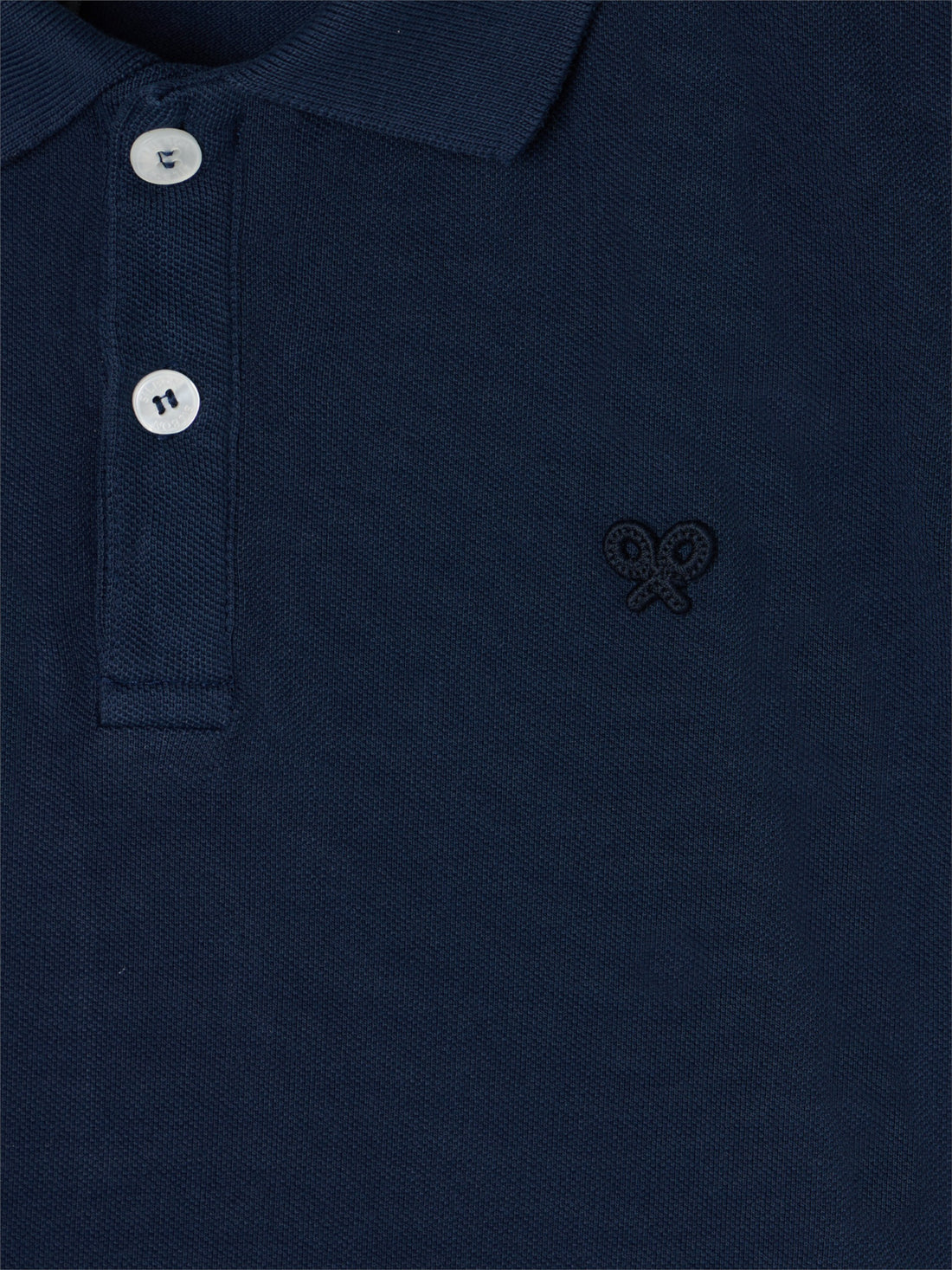 Polo fille classique bleu marine