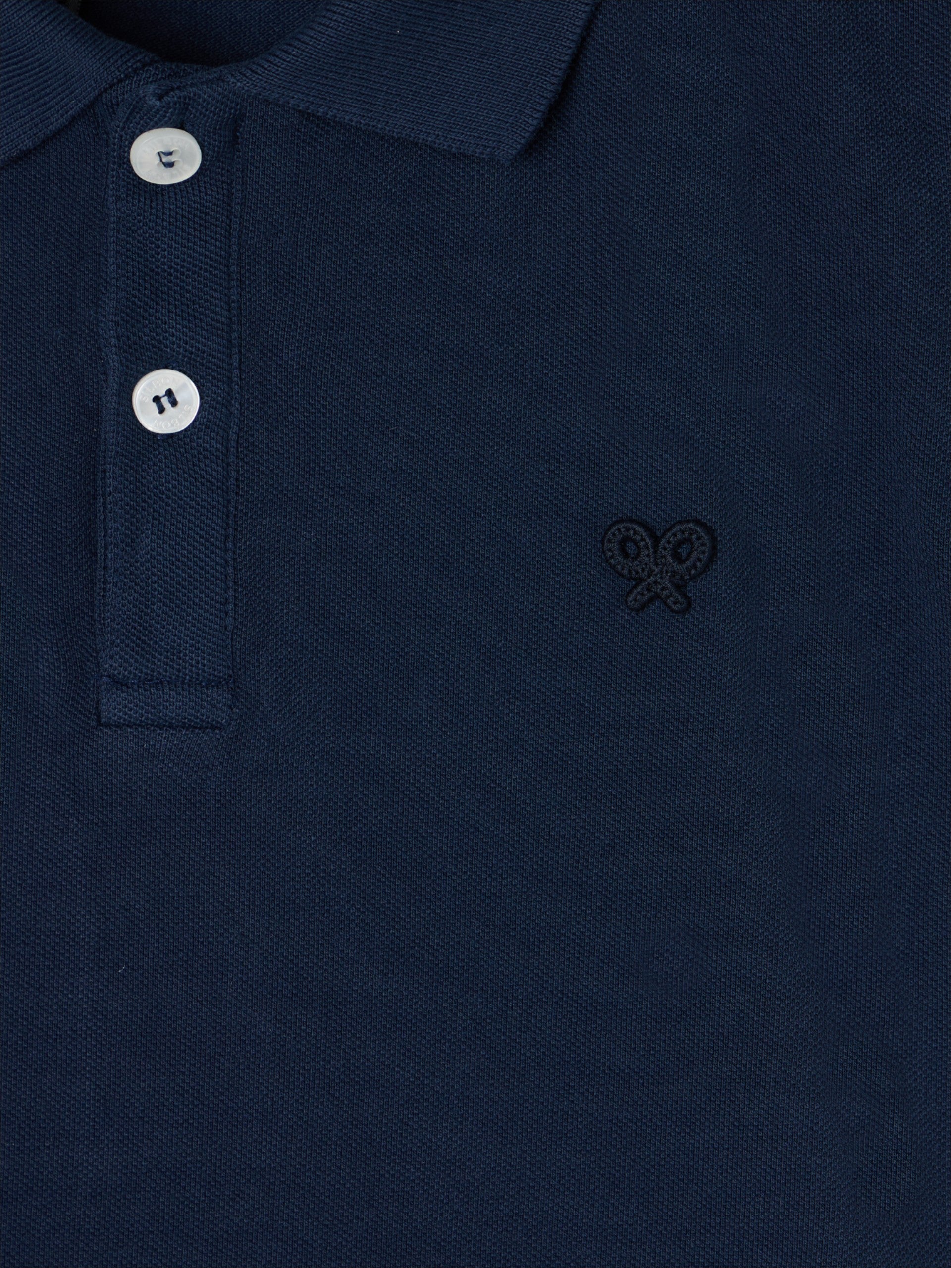Polo clássico azul-marinho para menina