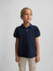 Polo clássico azul-marinho para menina